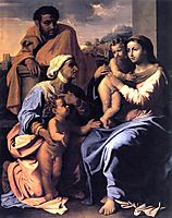 The Holy Family with St. Elizabeth and John the Baptist, c.1655, poussin