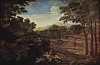 Landscape with two nymphs, 1659, poussin