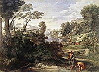 Landscape with Diogenes, c.1647, poussin