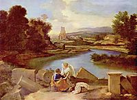Landscape with St. Matthew and the Angel, c.1645, poussin