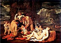Nurture of Bacchus, 1635, poussin