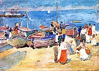 At the Shore (Capri), c.1899, prendergast