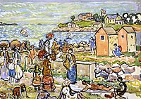 Bathers and Strollers, c.1919, prendergast