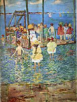 Children on a Raft, 1896, prendergast