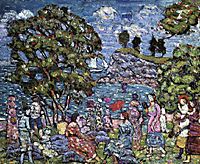 Cove with Figures, c.1923, prendergast