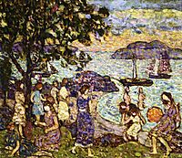 Crepuscule (also known as Along the Shore or Beach), c.1920, prendergast