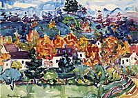 Hillside Village, c.1913, prendergast