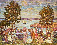The Holiday (also known as Figures by the Sea or Promenade by the Sea), c.1910, prendergast