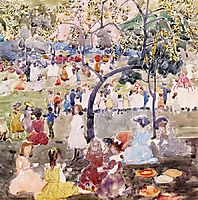 In the Park, c.1903, prendergast