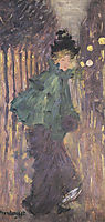 Lady on the Boulevard, 1892, prendergast