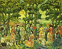Landscape with Figures, 1921, prendergast