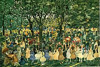 May Day, Central Park, c.1903, prendergast