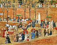 Pincian Hill, Rome (also known as Afternoon, Pincian Hill), 1898, prendergast