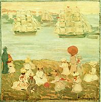The Pretty Ships (also known as As the Ships Go By), c.1897, prendergast