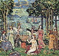 The Promenade, c.1913, prendergast