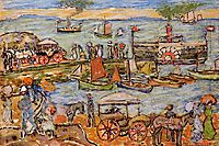 Quai, Dinard, c.1914, prendergast
