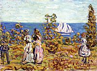 Viewing the Sailboat, c.1910, prendergast