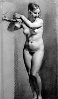 Female Nude Bound, c.1800, prudhon