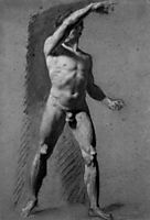 Male Nude Pointing, c.1800, prudhon