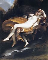 Psyche transported to Heaven, prudhon