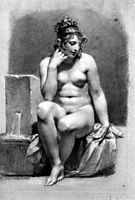 Seated Female Nude by a Fountain, c.1800, prudhon