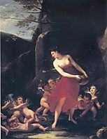 Young Naiad Tickled by the Cupids , prudhon