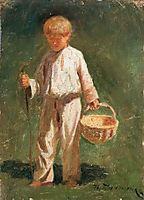 Boy with a basket, pymonenko