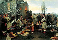Easter morning prayer in Malorosia , 1891, pymonenko