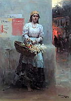 Flower-girl, 1908, pymonenko