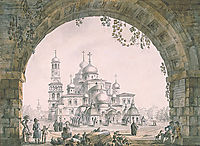 View of the New Jerusalem Monastery near Moscow, 1797, quarenghi