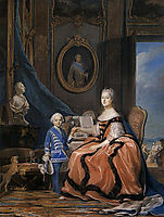 Marie Josephe of Saxony, Dauphine and a son, quentindelatour
