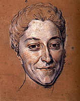 Study for portrait of unknown woman, quentindelatour