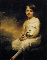 Little Girl Holding Flowers, Portrait of Nancy Graham, 1798, raeburn