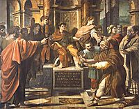 The Blinding of Elymas (cartoon for the Sistine Chapel)  , raphael