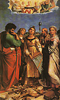 Saint Cecilia with Saints Paul, John Evangelists, Augustine and Mary Magdalene, 1513-1516, raphael