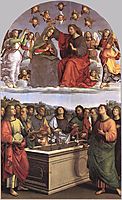 The Crowning of the Virgin, Oddi altar, 1502-1503, raphael