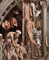 The Fire in the Borgo, detail_1, 1514, raphael