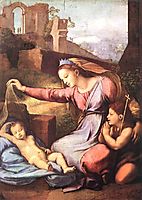 The Madonna of the Blue Diadem or The Madonna of the Veil  , raphael