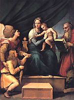 The Madonna of the Fish (The Madonna with the Archangel Gabriel and St. Jerome) , c.1513, raphael