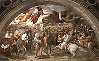 The Meeting between Leo the Great and Attila, 1514, raphael