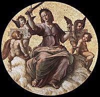The Saintanza della Segnatura Ceiling, Justice, 1509-1511, raphael