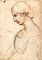 Waist­length Figure of a Young Woman, 1506, raphael