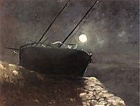 Boat in the Moonlight, redon