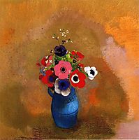 Bouquet of anemones , redon