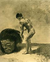 David and Goliath, 1875, redon