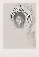 Day appears at last ... and in the very disk of the sun shines face of Jesus Christ (plate 24) , 1896, redon