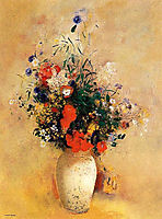 Flowers in a Blue Vase, c.1910, redon