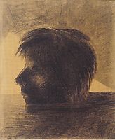 Head of Orpheus on the Water or The Mystic, 1880, redon
