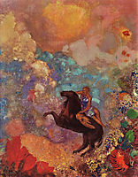 Muse on Pegasus, c.1900, redon