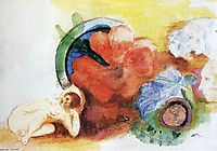 Nude, Begonia and Heads, c.1912, redon